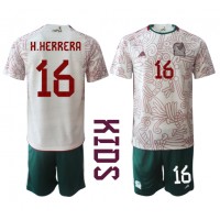 Camisa de time de futebol México Hector Herrera #16 Replicas 2º Equipamento Infantil Mundo 2022 Manga Curta (+ Calças curtas)